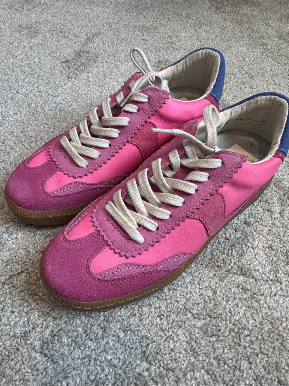 Dolce Vita Pink Suede & Nylon Retro Sneakers